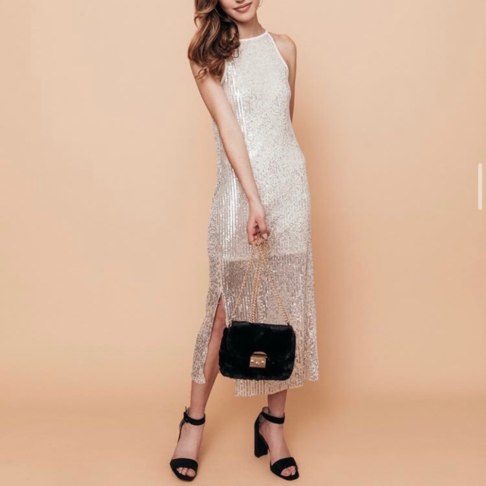 Midi Length Sequined Dress